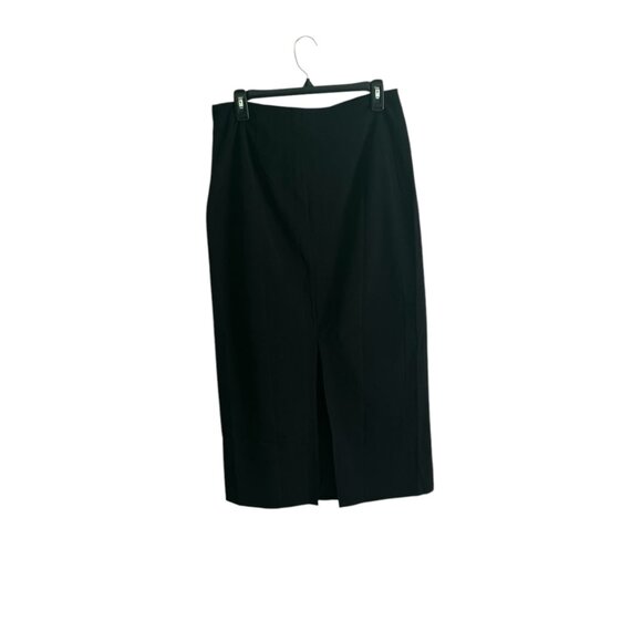 Mango MNG NWT Black Formal Pencil Skirt Back Slit Office Professional Size Large - Picture 6 of 12